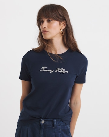 Tommy Hilfiger Lurex Script Crew Neck T-shirt