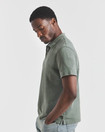 Union Garment Dyed Pique Polo- Green