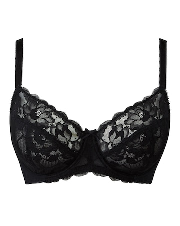 Pretty Secrets Ivy Lace Full Cup Bra (B-G) Black