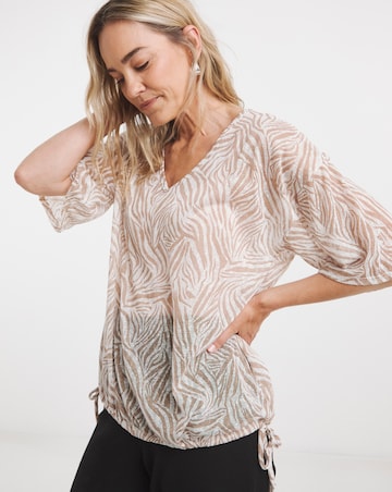 Linen Look Tie Side Top