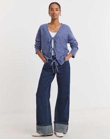 Blue Tie Front Cardigan