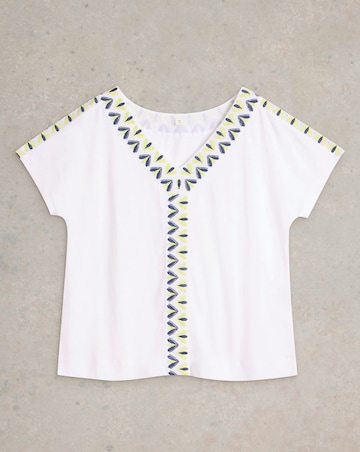 White Stuff Neva Embroidered Top