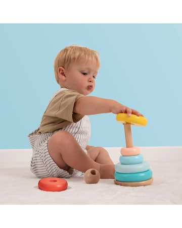 TP Owl & Fox Wooden Topple Tower