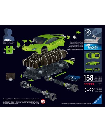 Ravensburger Lamborghini Huracan 108 Piece 3D Jigsaw Puzzle