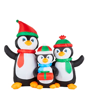 Inflatable Christmas Penguin Family - 1.5m
