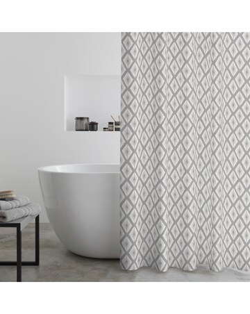 Catherine Lansfield Aztec Diamond Shower Curtain