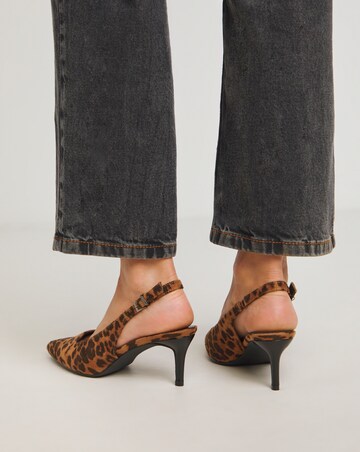 Aspen Pointy Toe Slingback Shoes Wide E Fit