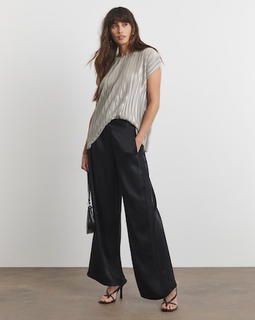 Joanna Hope Hammered Satin Wide Leg Trousers