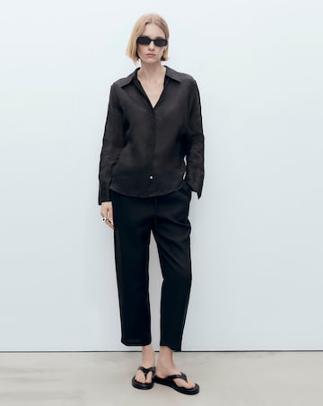 Mango Linen Straight Linen-Blend Trouser