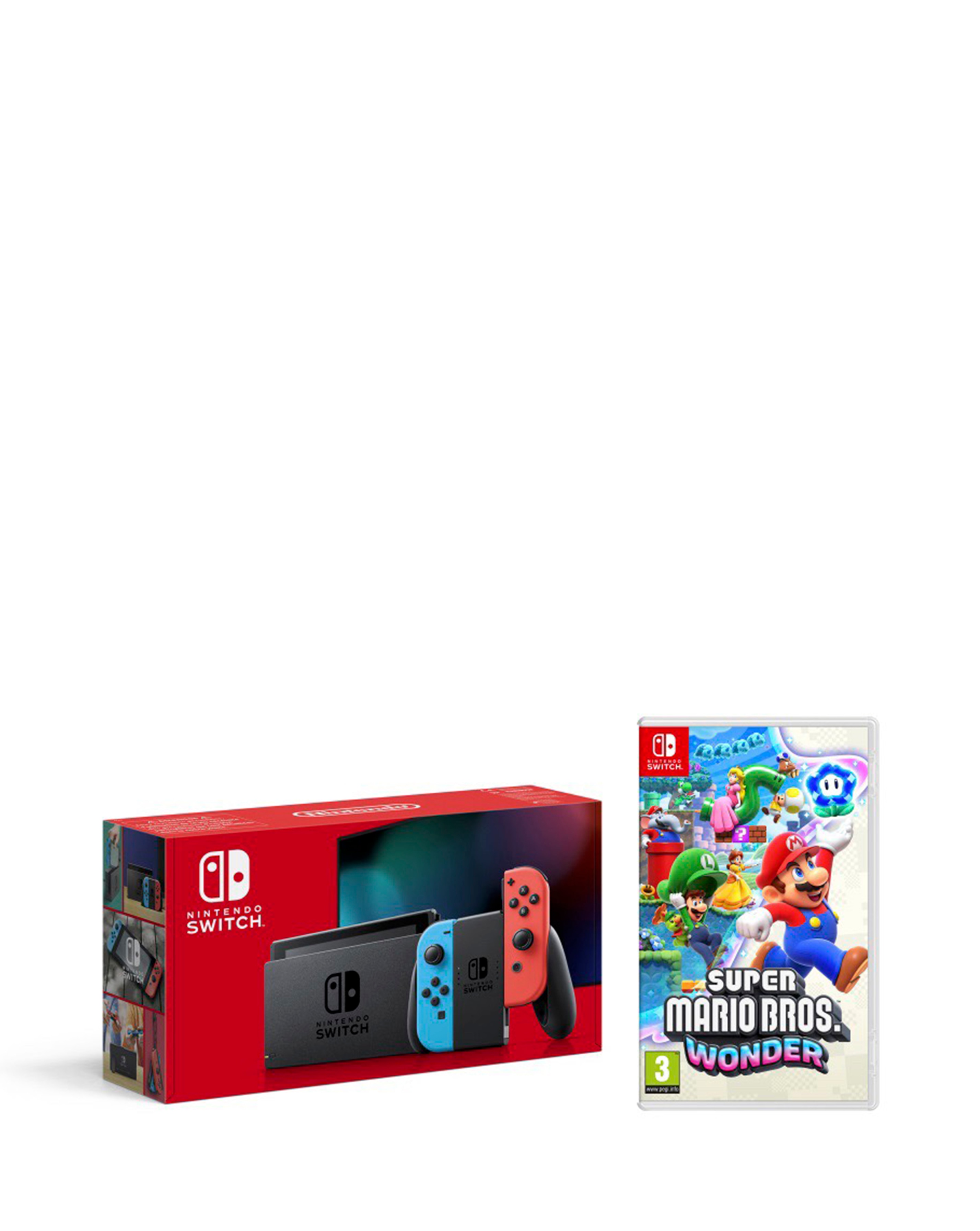 Nintendo Switch Neon Console + Super Mario Bros Wonder bundle | JD