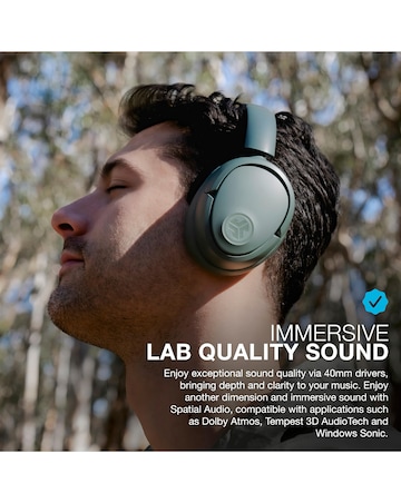 JLab JBuds Lux Active Noise Cancelling Over-Ear Headphones - Sage