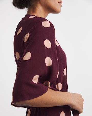 High Neck Half Sleeve Tea Dress