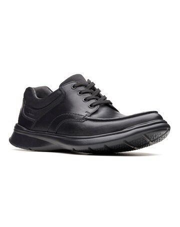 Clarks Cottrell Edge Wide Fit Shoe - Black