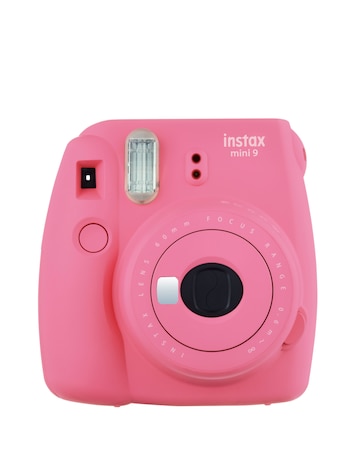 Fujifilm Instax Mini 9 Instant Camera with 10 Shot Heart Sketch Film Pack - Pink