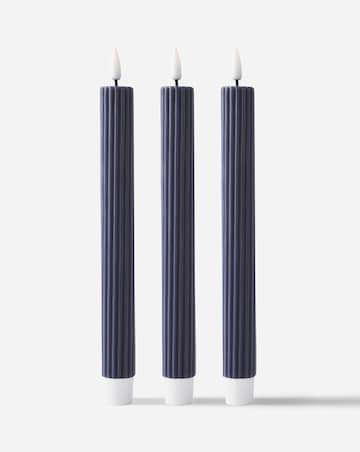 Joanna Hope Set of 3 Ribbed LED Candles