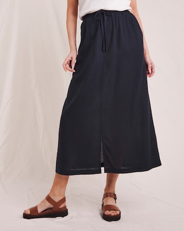 Julipa Linen Mix Midi Skirt