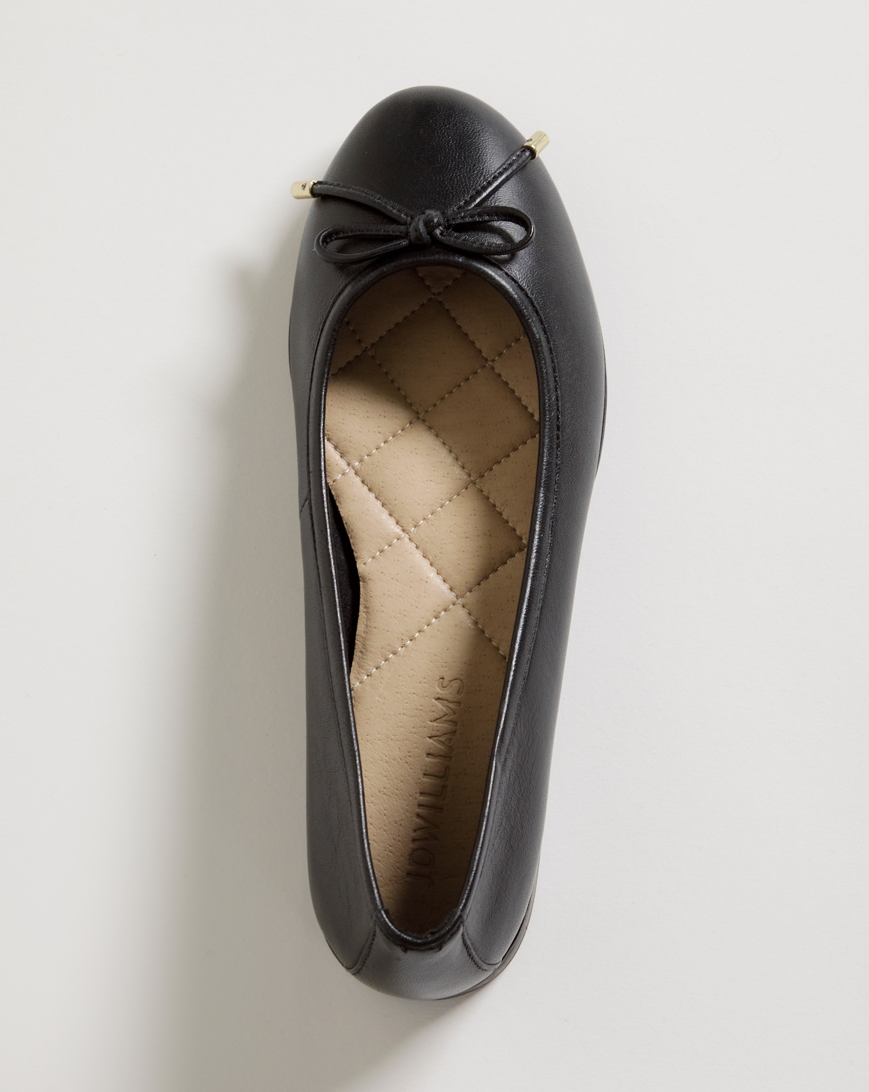 Talia Leather Ballerina Shoes - Wide Fit (E)