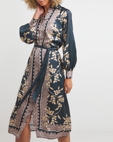 Joanna Hope Balloon Sleeve Shirt Dress