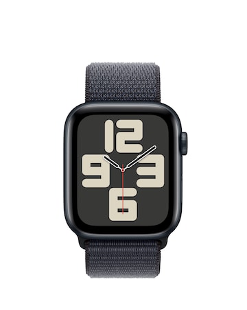 Apple Watch SE GPS 44mm Midnight Aluminium Case with Ink Sport Loop