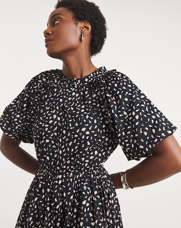 Pure Cotton Puff Sleeve Maxi Dress