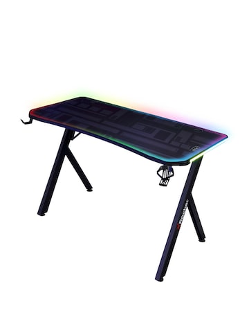 X Rocker Lumio XL Gaming Desk with LED Lighting - Carbon Black