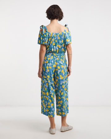 Textured Crinkle Tie Strap Jumpsuit