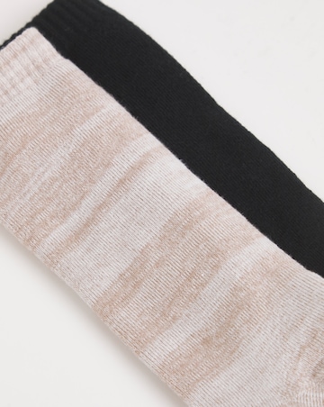 Pretty Secrets 2 Pack Fleece Lined Thermal Socks - Black/Oatmeal