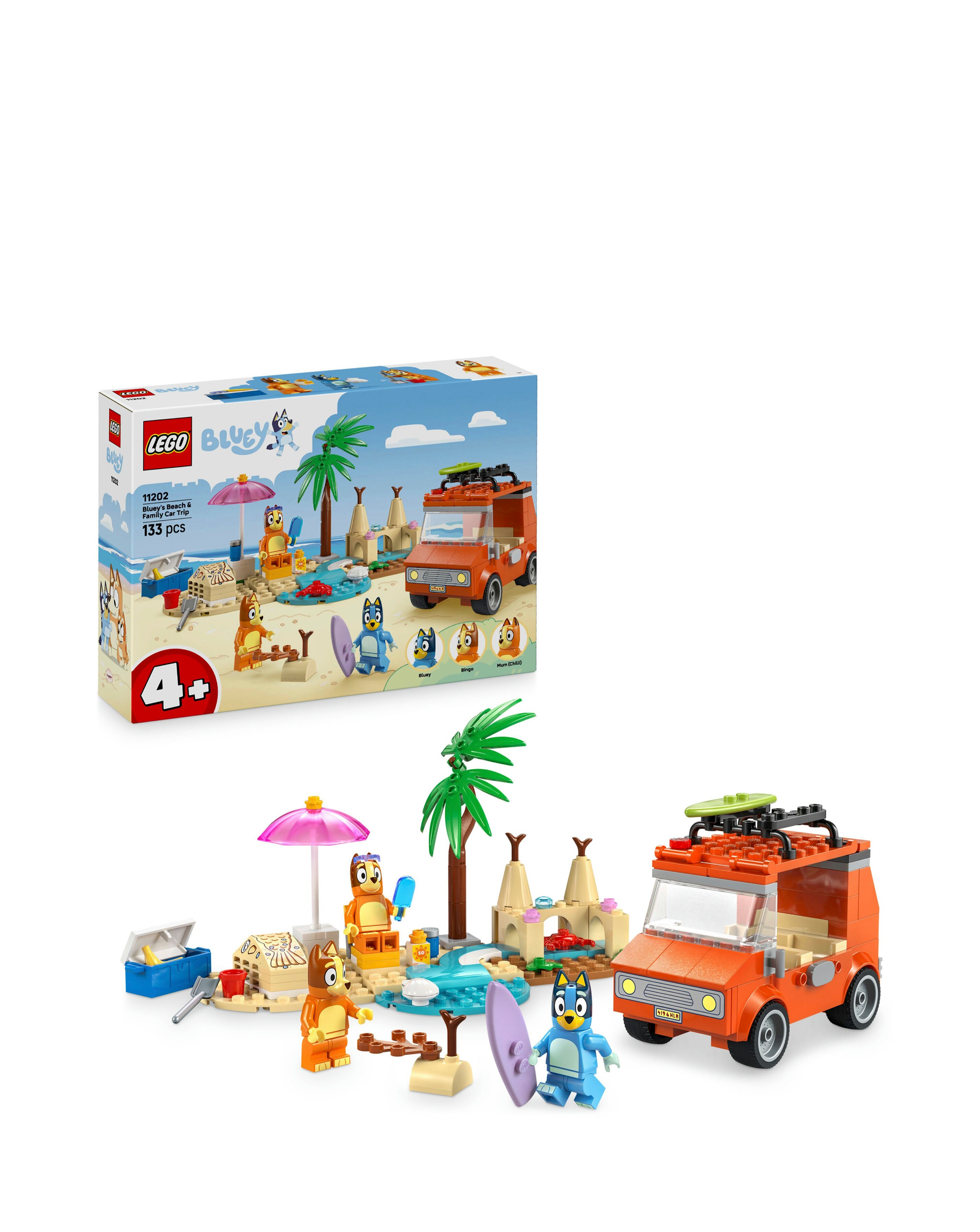 LEGO Bluey: Bluey's Beach & Family Car Trip 11202