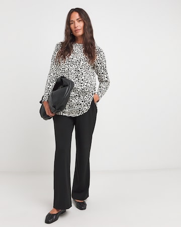 Pure Cotton Longline Long Sleeve Curved Hem