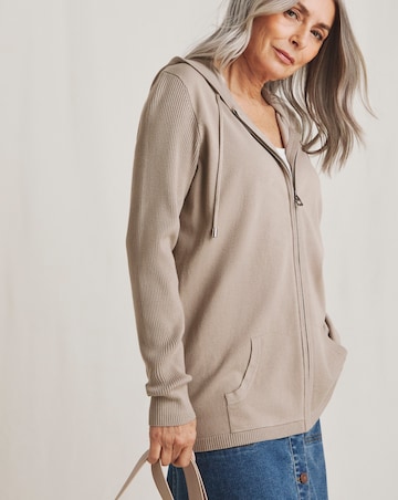 Julipa Zip Through Hooded Cardigan