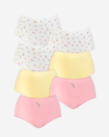 Pretty Secrets (7 Pack) Cotton Full Fit Brief Knickers Ditsy Floral
