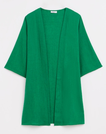 Linen Mix Longline Kimono