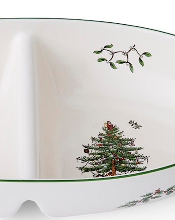 Spode Christmas Tree Divided Server