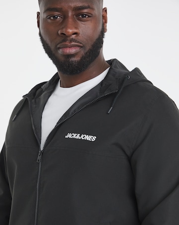 Jack & Jones Rush Hooded Bomber Jacket - Black