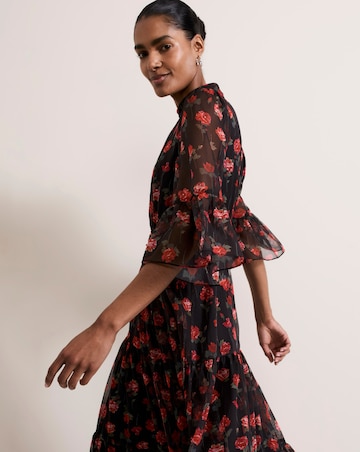 Phase Eight Lela Floral Textured Midi Dress