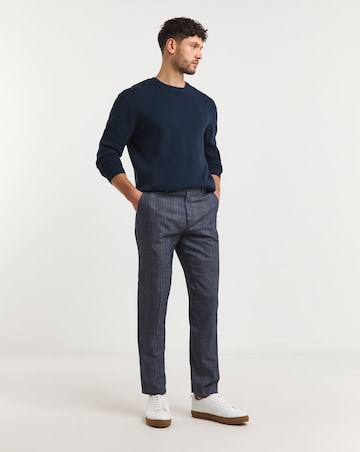 Seb Blue Check Suit Trouser