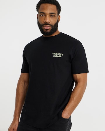 Jack & Jones Originals Studio Back Graphic T-Shirt - Black