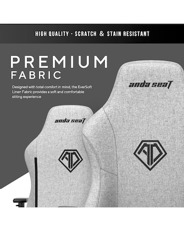 AndaSeat Phantom 3 Premium Gaming Chair - Grey Fabric