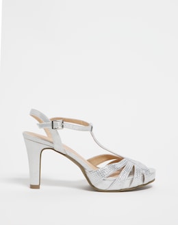 Joanna Hope T Bar Platform Sandal - Wide Fit (E)