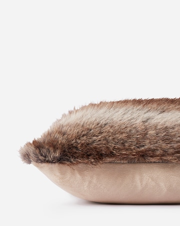 Striped Animal Plush Faux Fur Cushion