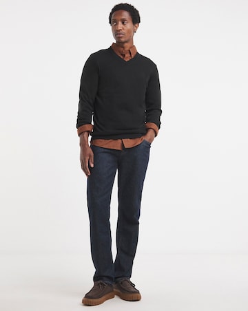 Value Knitted V Neck Jumper Long