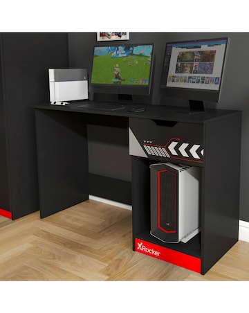 Octane Gaming Desk with Drawer - Red