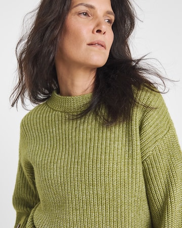 Re-luxe Green Button Sleeve Jumper