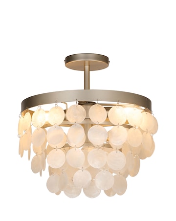 Semi-Flush Shell Effect Chandelier