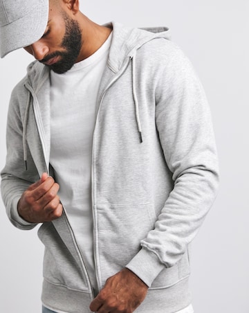 Full Zip Hoodie - Grey Marl