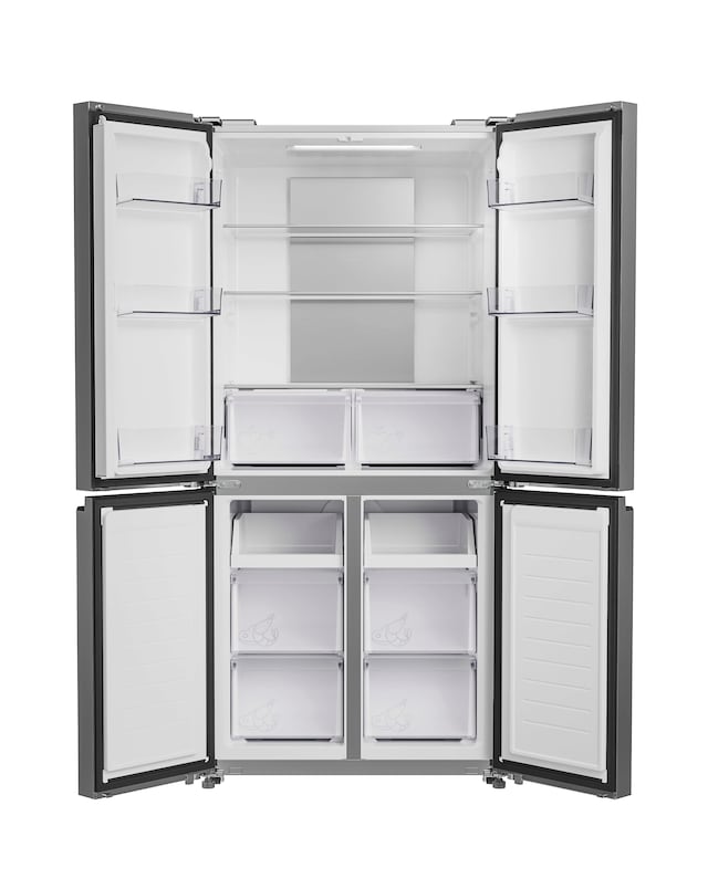 Hoover HHCR3818ENPL Non-Plumbed American Fridge Freezer Silver + Install