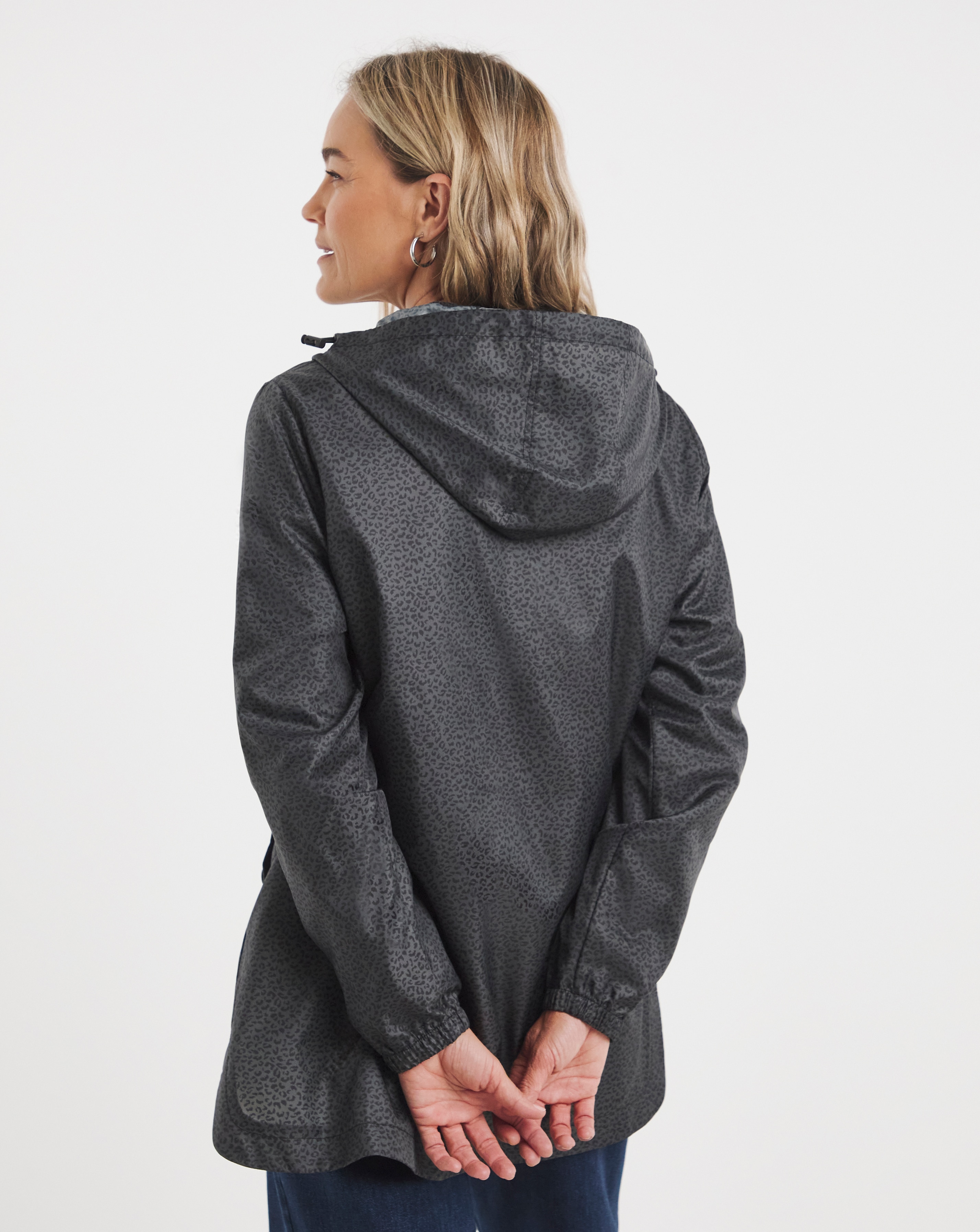 Grey Animal Short Pac A Mac Raincoat | JD Williams