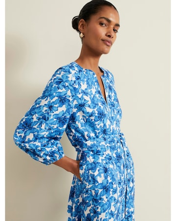 Phase Eight Rosey Floral Linen Jumpsuit