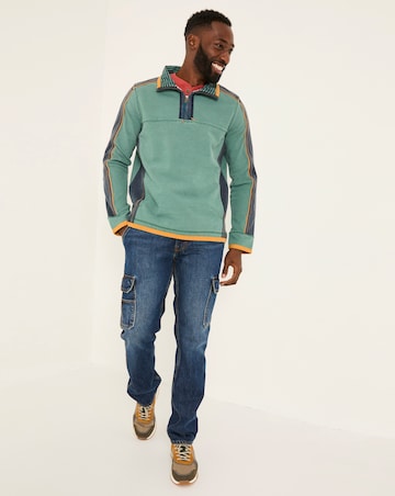 Fatface Airlie Panel Sweatshirt - Green