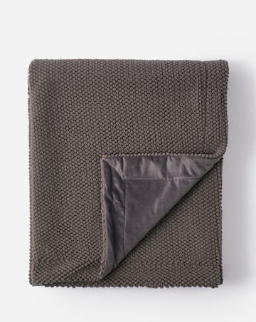 Bobble Fleece Throw - Grey